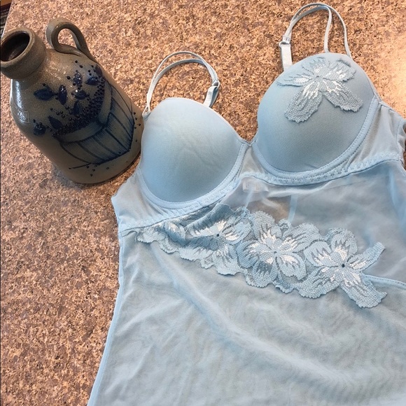 Blue Blush Brand Size Small Lingerie Long Bra - Picture 1 of 17